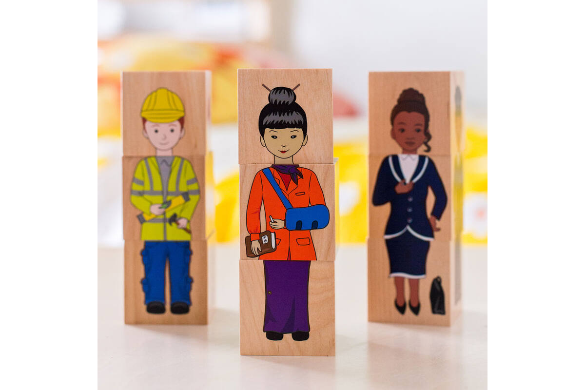 Onze gemeenschap, houten blokken