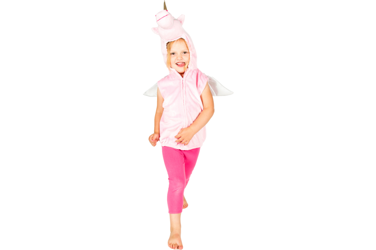 Verkleedkleding Unicorn zip-up, 3-7 jaar