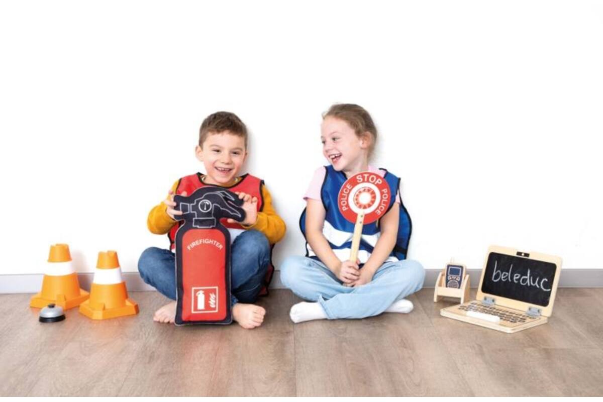 Rollenspel Set “Brandweer & Politie” 9-delig