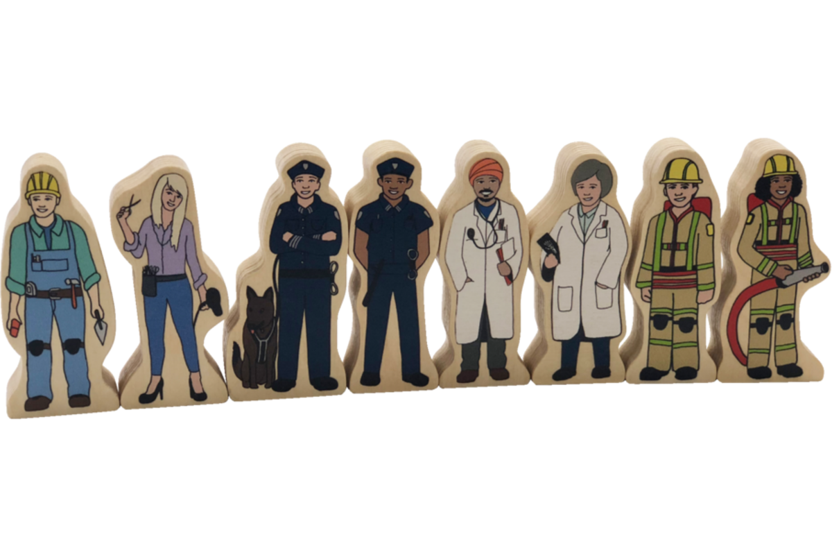 Multiculturele samenleving, 32 houten figuren