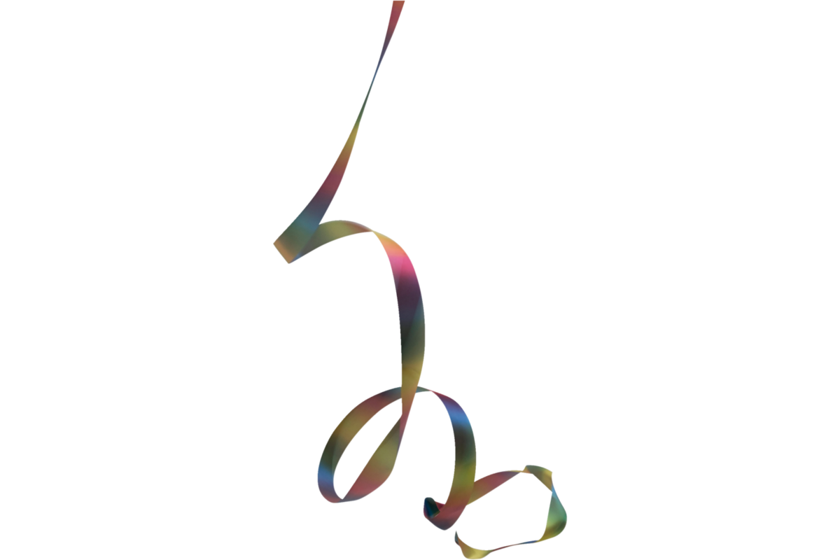 BS | Danslint regenboog 3 meter, houten stok