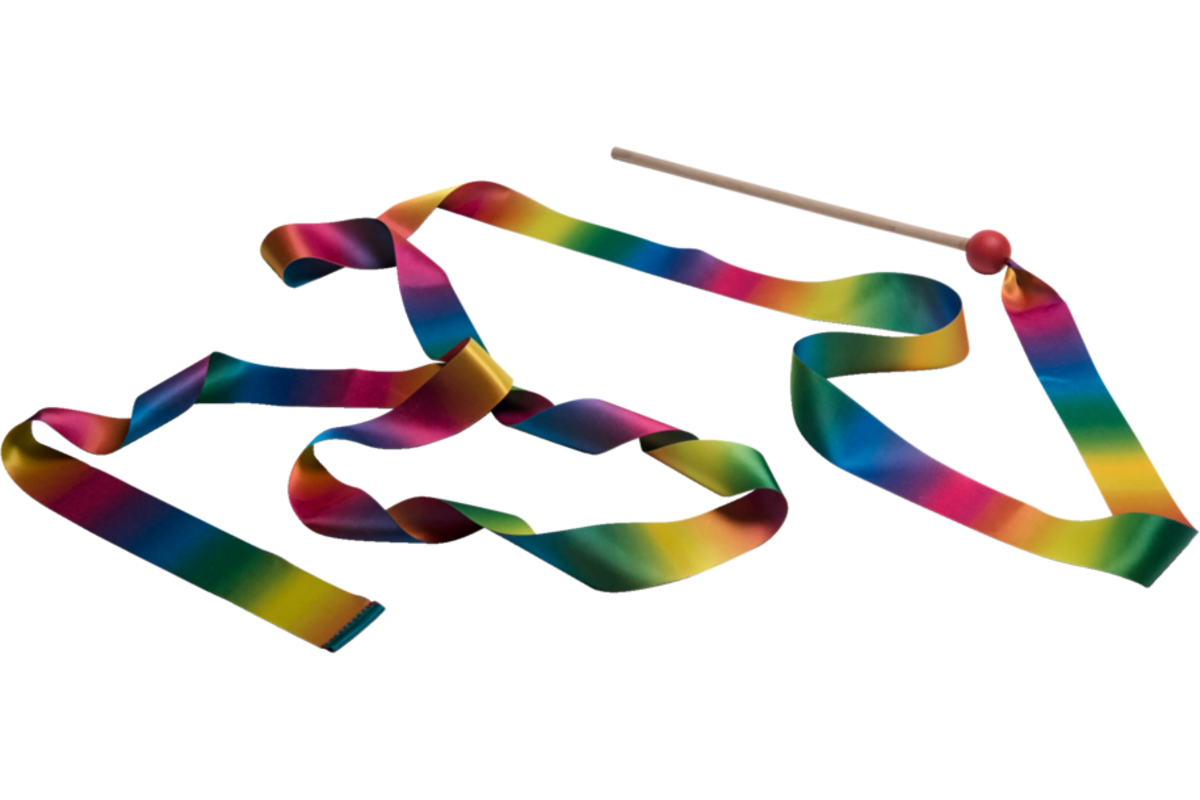 BS | Danslint regenboog 3 meter, houten stok