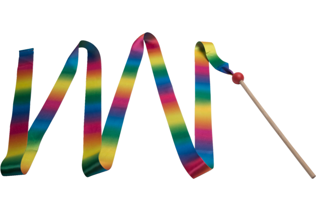 BS | Danslint regenboog 3 meter, houten stok