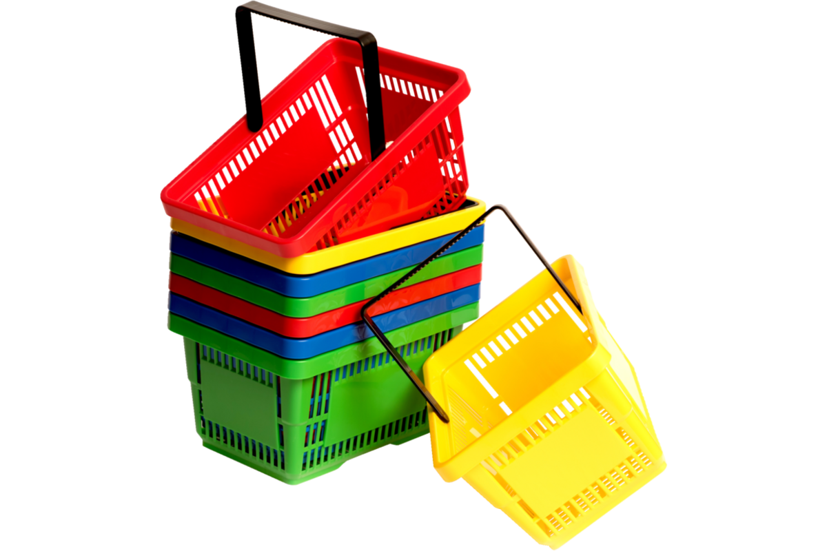 Boodschappenmandjes, 8 stuks assorti