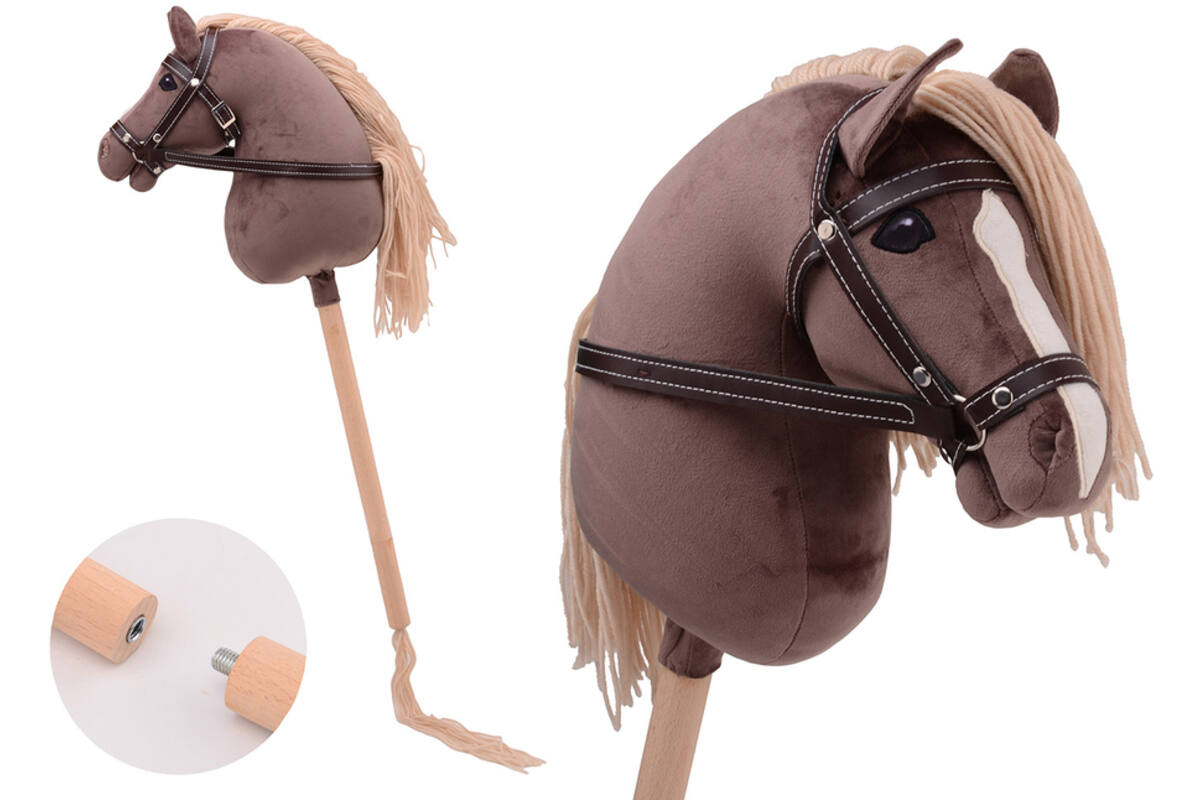 Stokpaard, 80 cm lang, deluxe
