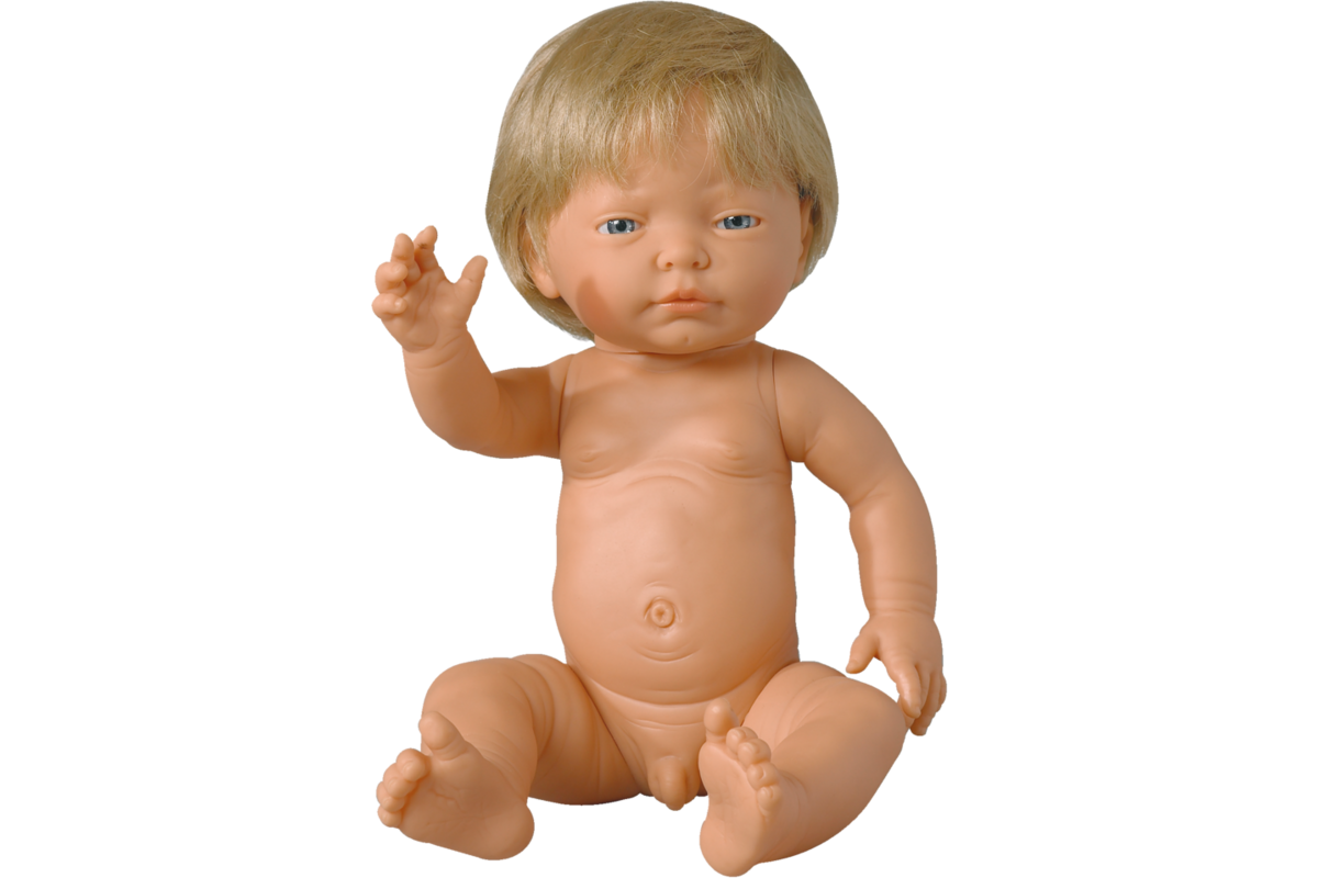 Pop jongen Europees met haar, 42 cm, Les Pluminis