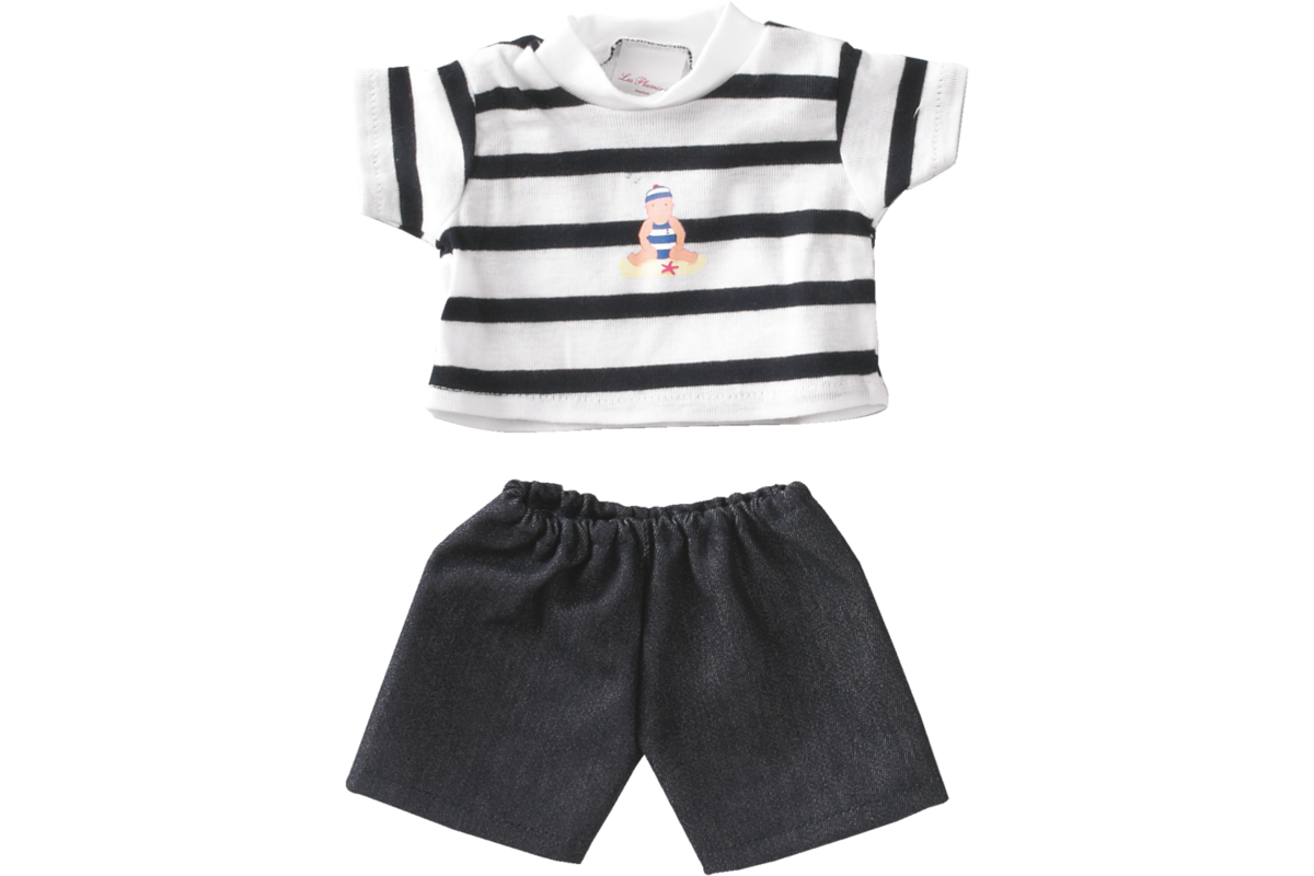 Poppenkleertjes korte broek met shirt 40 cm