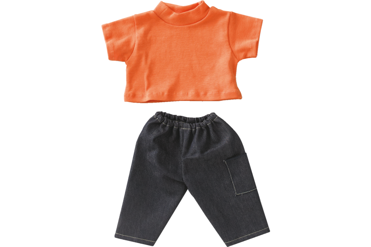 Poppenkleertjes spijkerbroek met t-shirt 40 cm