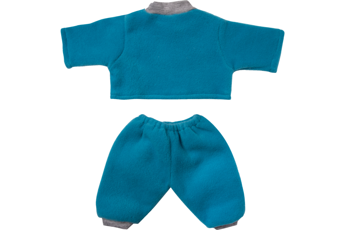 Poppenkleertjes blauw pakje, 45 cm