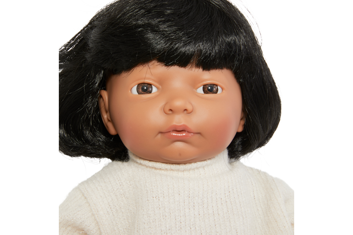 Pop meisje Oriëntaal met haar en kleding, 40 cm, Les Pluminis