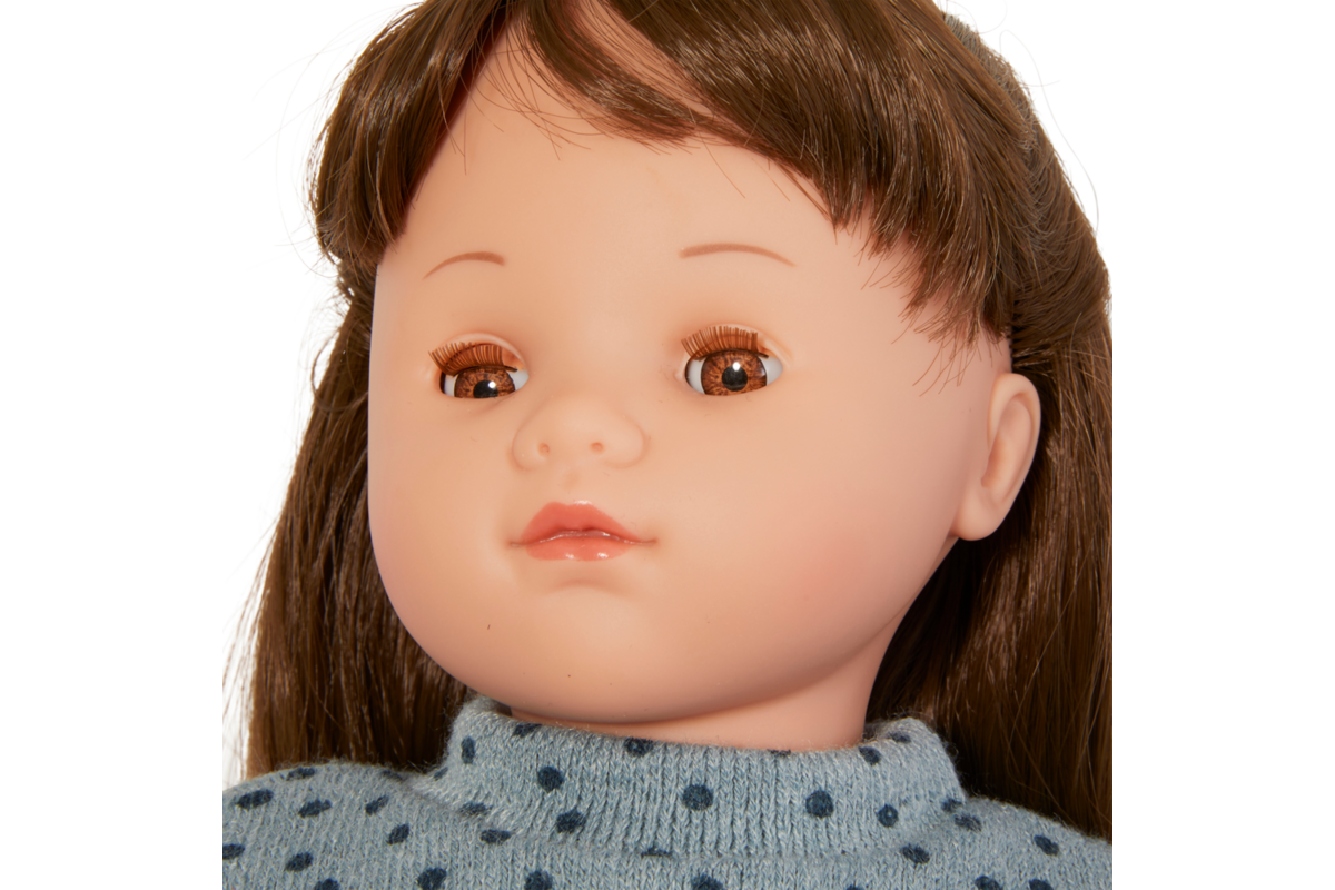 Pop zacht Europees met haar en kleding, 45 cm, Les Pluminis