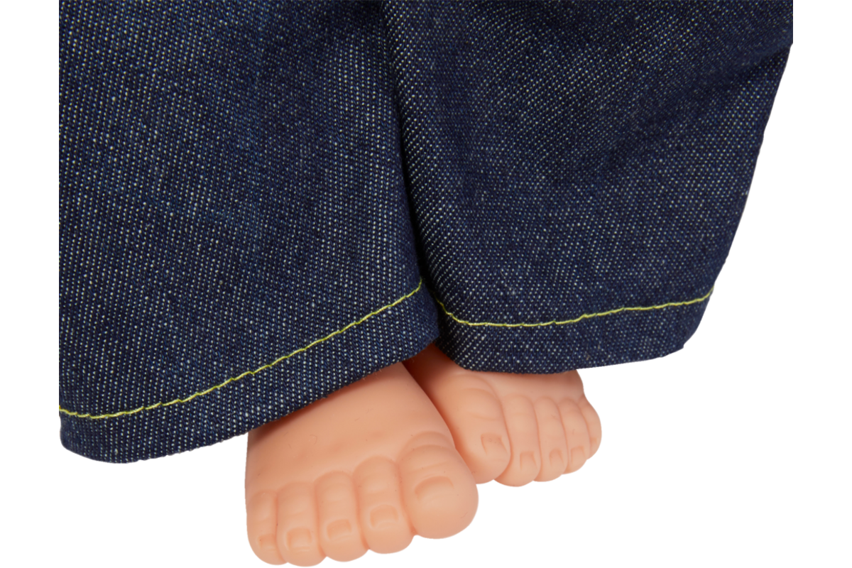 Pop zacht Europees met haar en kleding, 45 cm, Les Pluminis