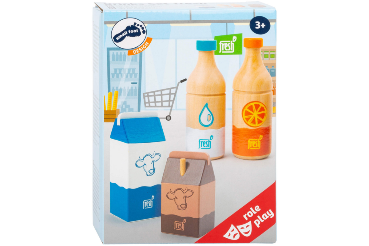 Small Foot - Houten Speeleten Dranken Set Fresh, 4dlg,