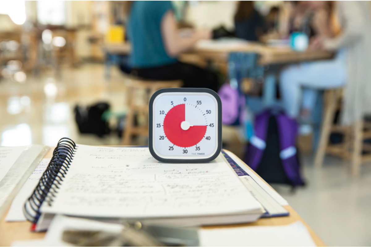 Time Timer Mod donkergrijs formaat 9 × 9 cm