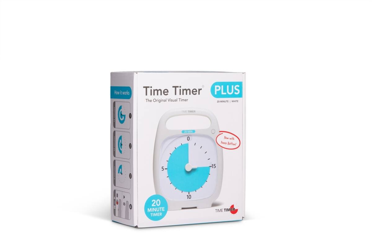 Time Timer Plus 20 minuten, wit