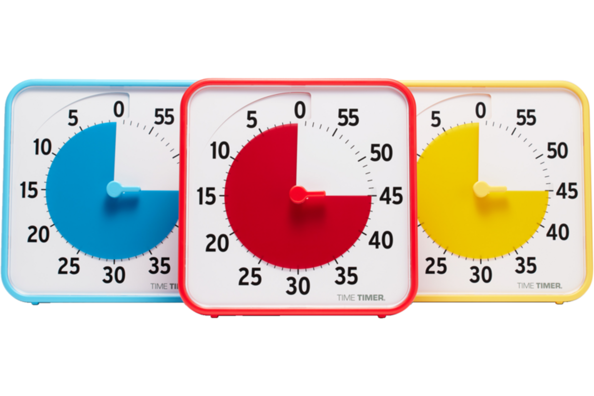Time Timer® Primary Colour Collection, geel, rood, blauw