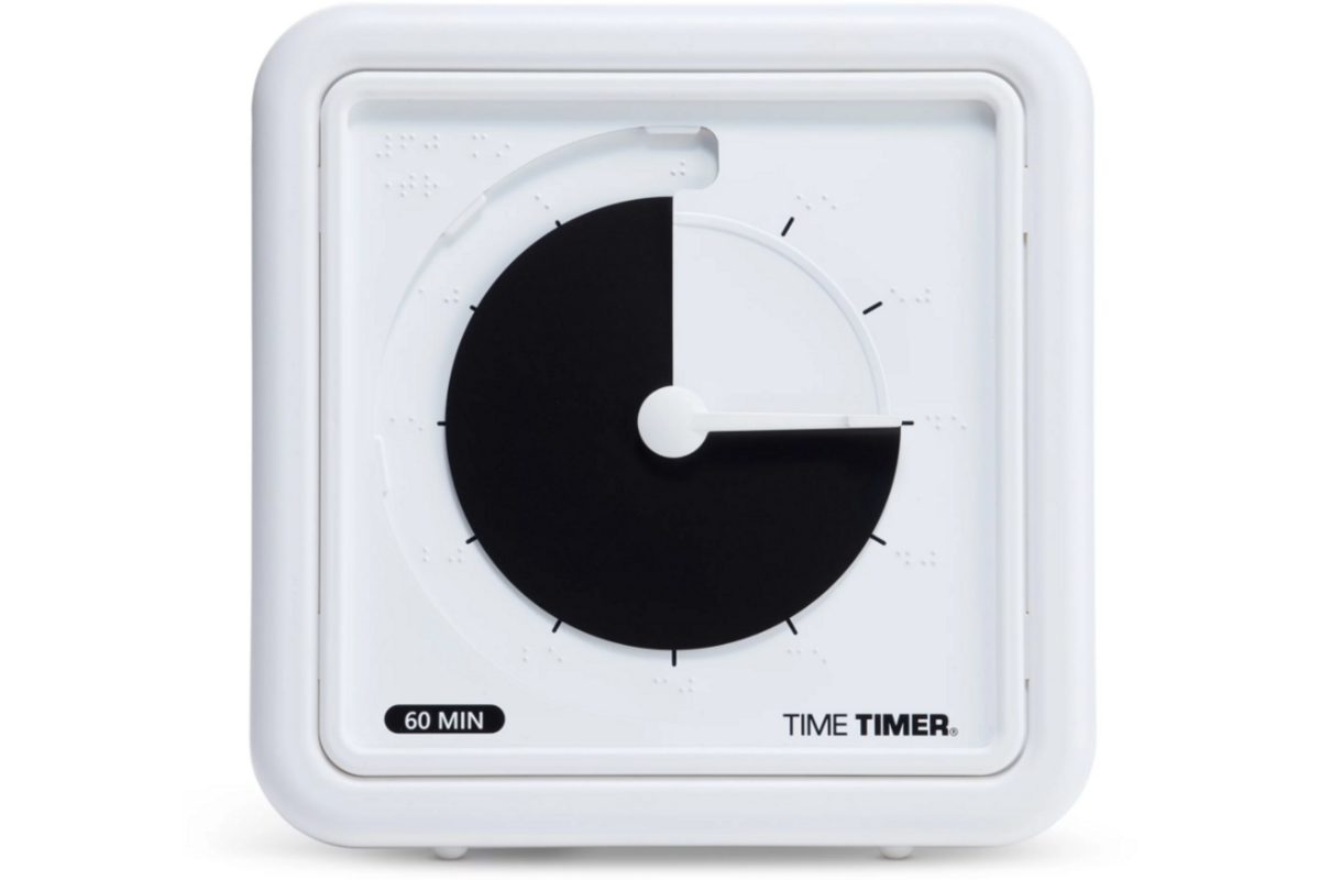 Time Timer® Braille Medium Black Disc