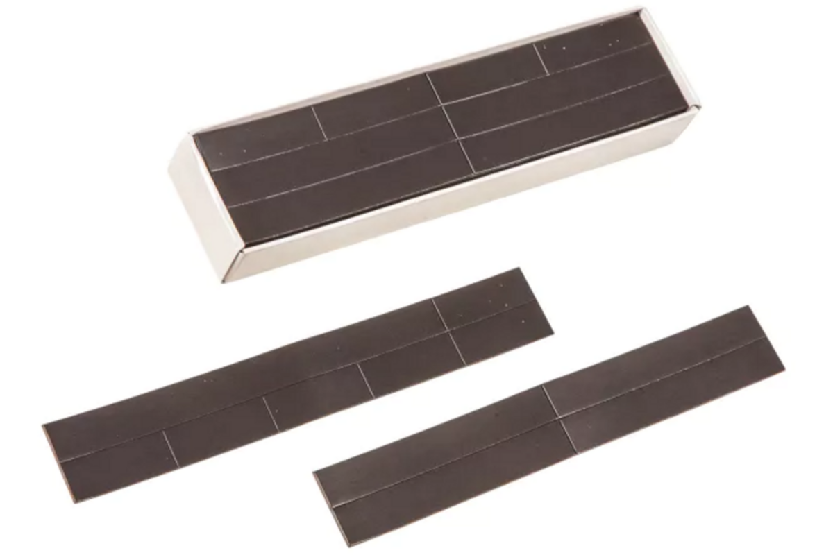 Magneetstroken, 12mm breed, zelfklevend, Set van 98 stuks