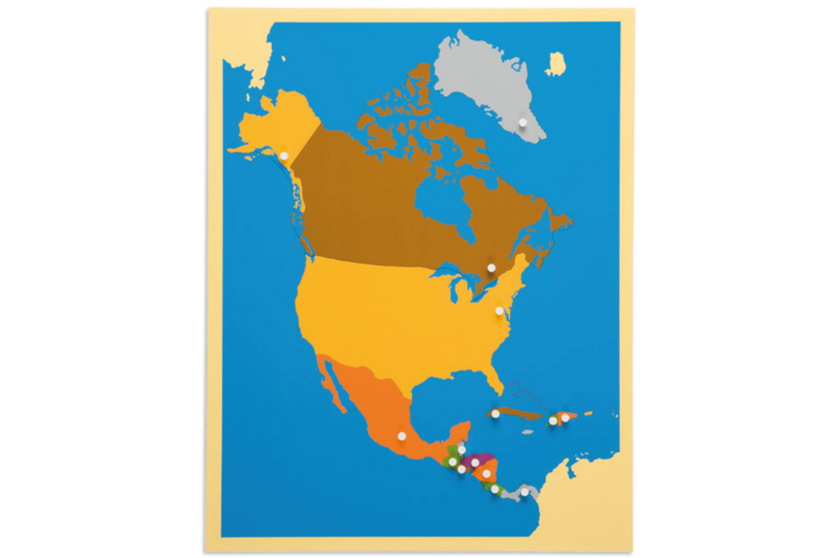 Inlegkaart Noord-Amerika