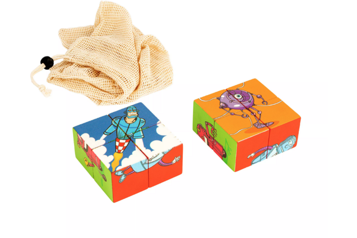 Blokkenpuzzel, robots