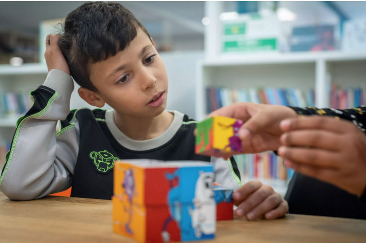 Blokkenpuzzel, robots