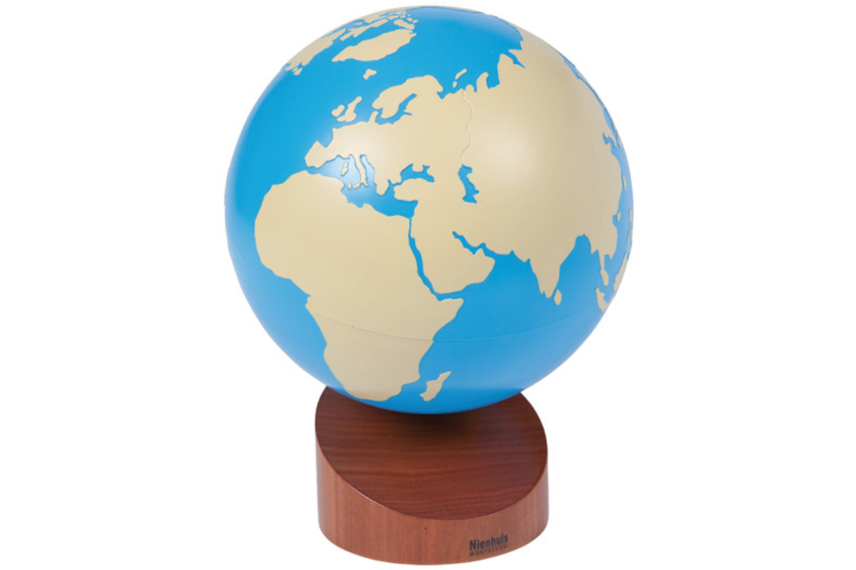 Globe werelddelen beige/blauw