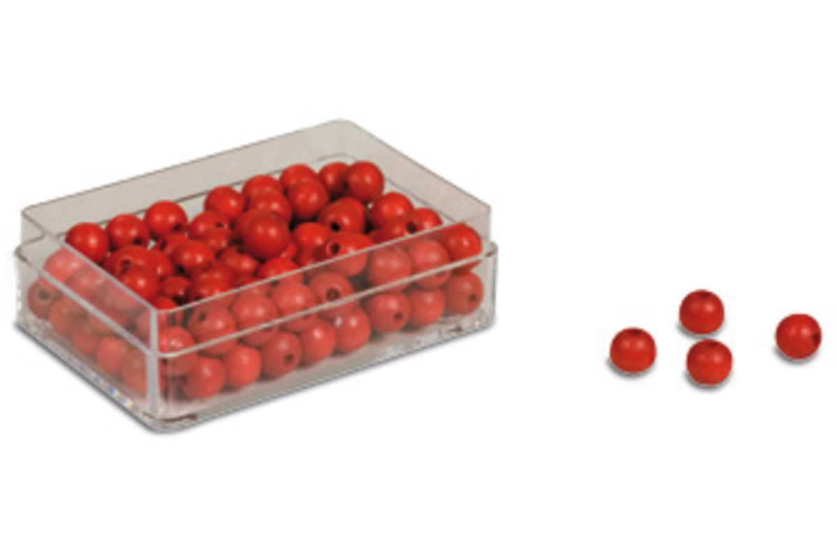 Deelmateriaal kralen rood 100 stuks