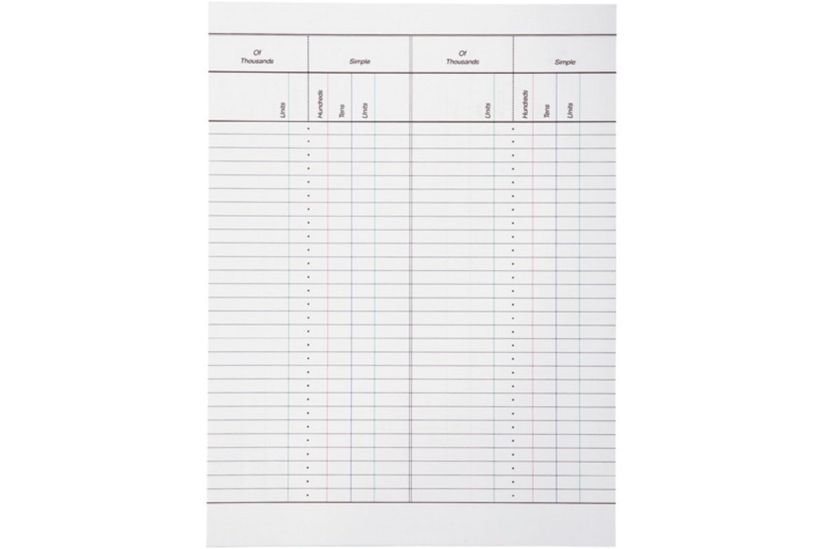 Telraampapier kleine telraam 50 vel
