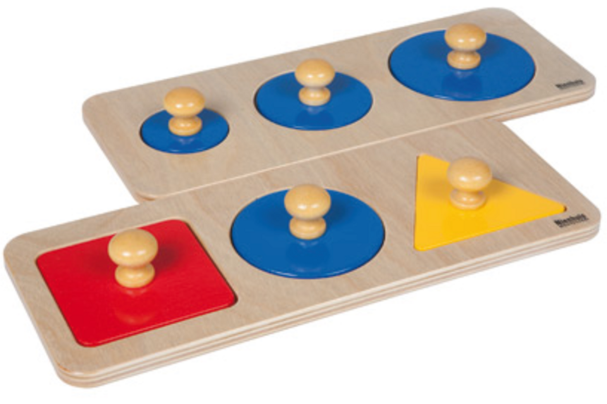 Gecombineerde vormenpuzzels 30x12 cm