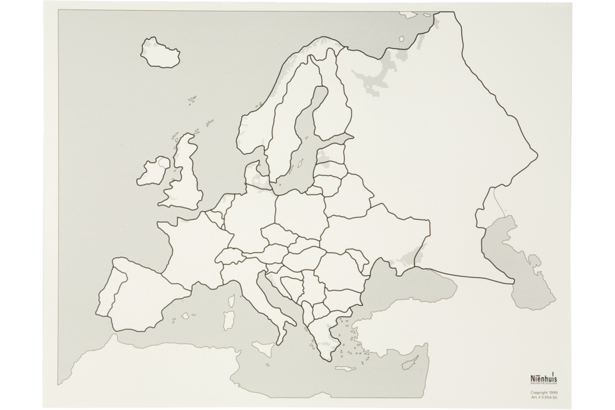 Controlekaart Europa, karton