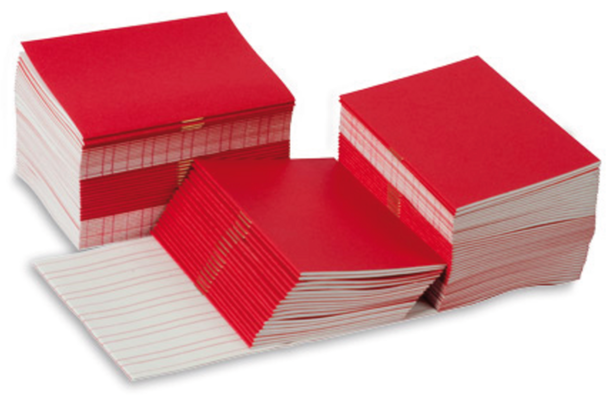 Schrijfboekjes klein, rood