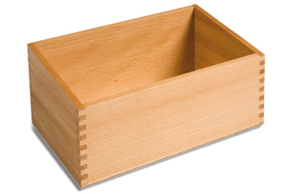 Schuurpapieren hoofdletters kist