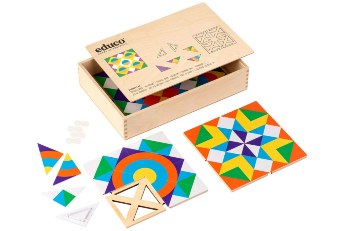 Driehoeksspel - kleurenkunst