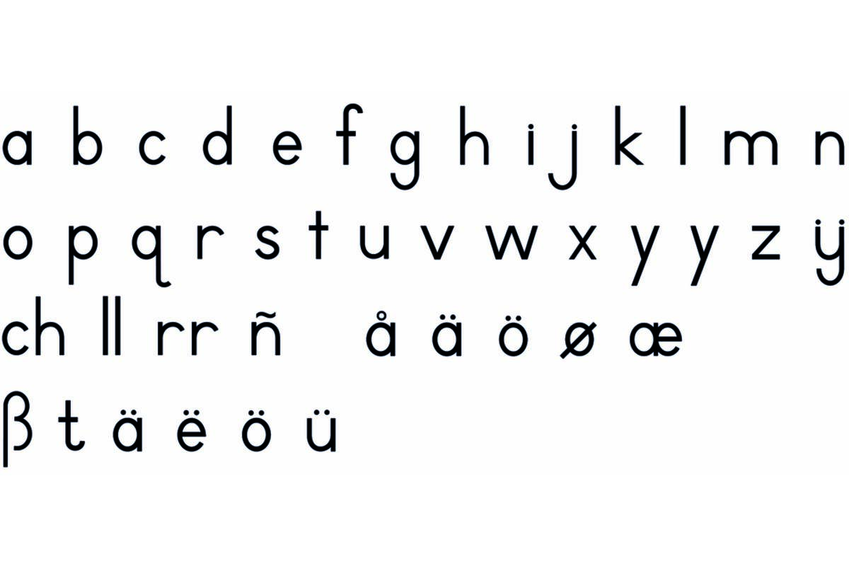 Kleine letters: blokschrift, zwart