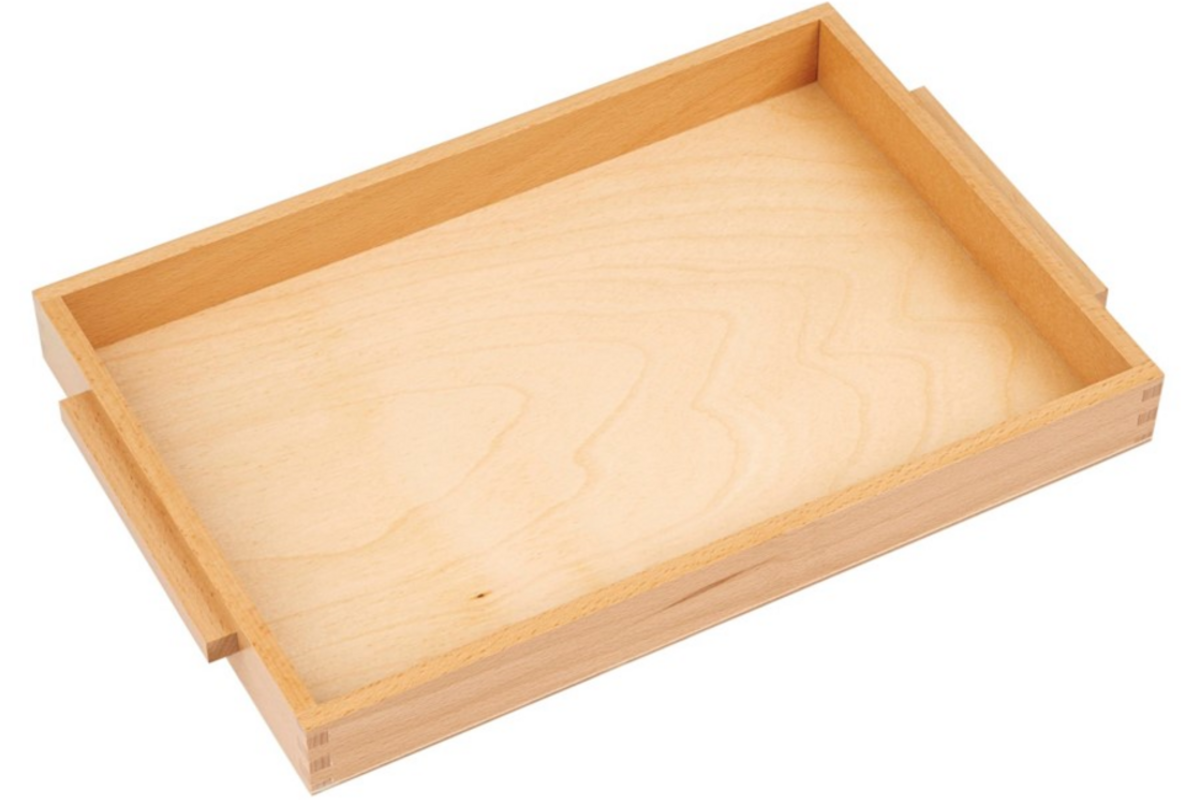 Houten bakje met handvatten: Medium