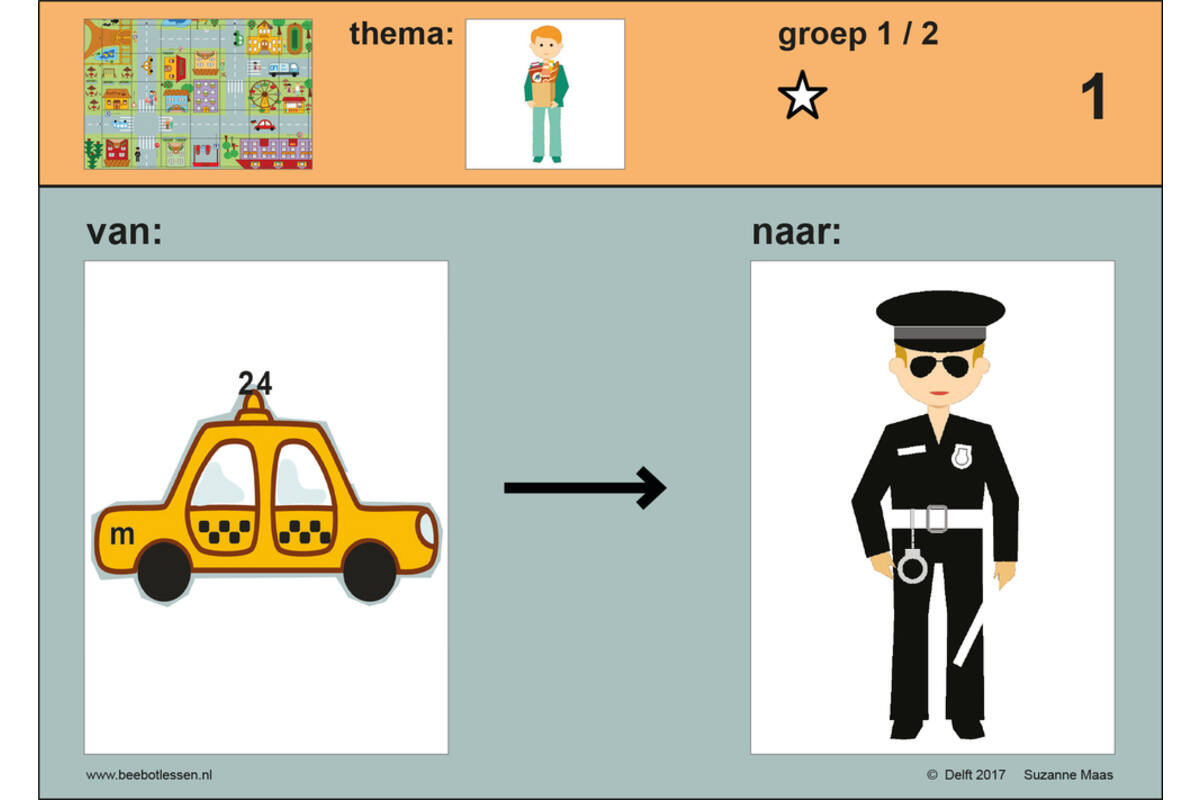 Bee-Botles stad (ook geschikt voor Blue-Bot en Primo Cubetto)