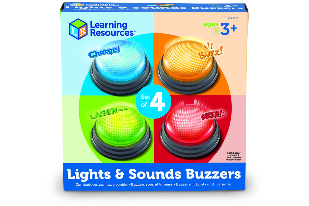 Zoemers met licht en geluid (set van 4)