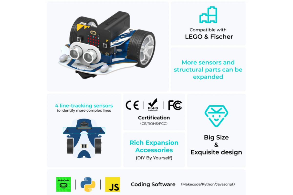 Elecfreaks – Smart Cutebot Pro V2 voor micro:bit [EF08292]