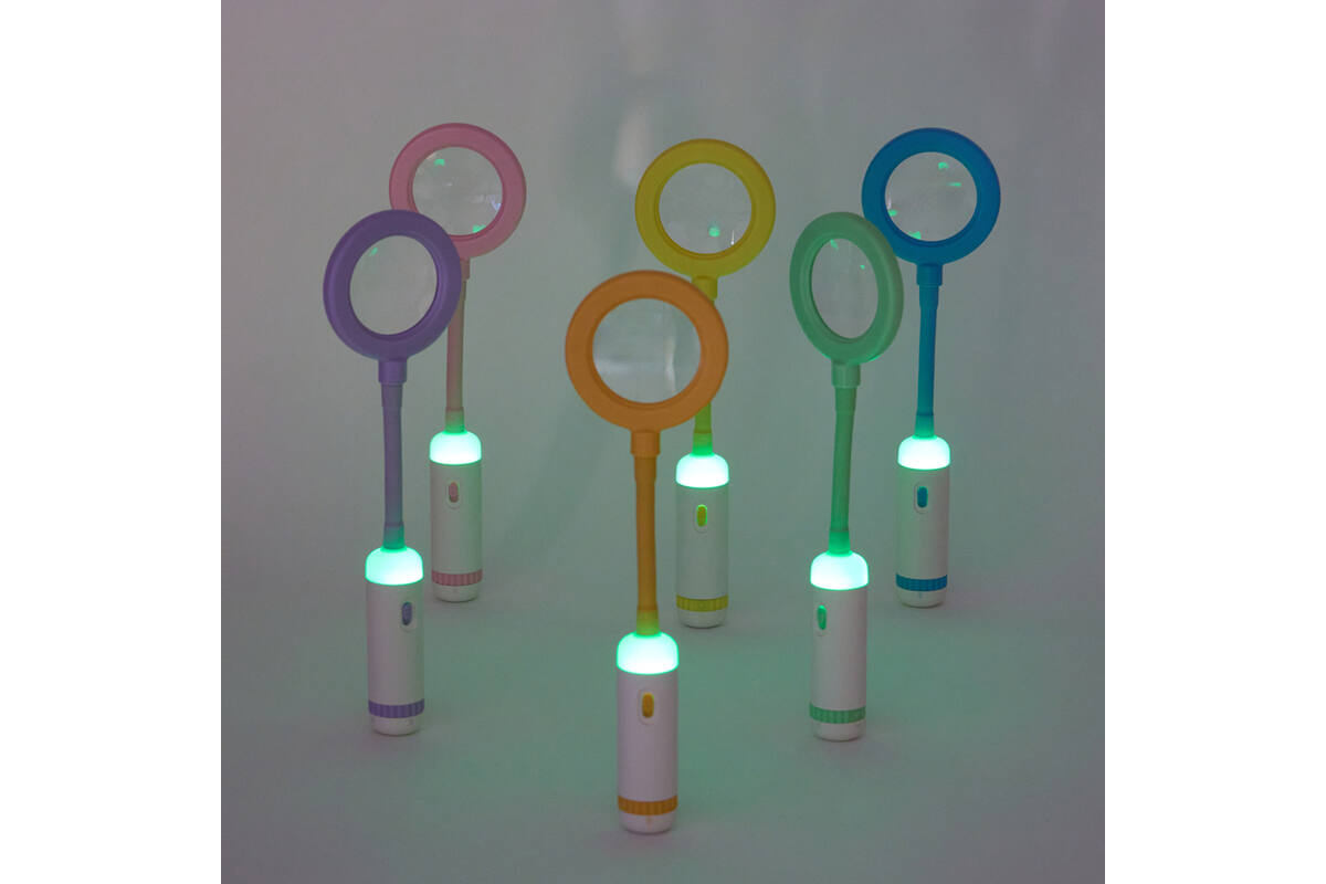 Metaaldetectoren en vergrootglas, 6 stuks