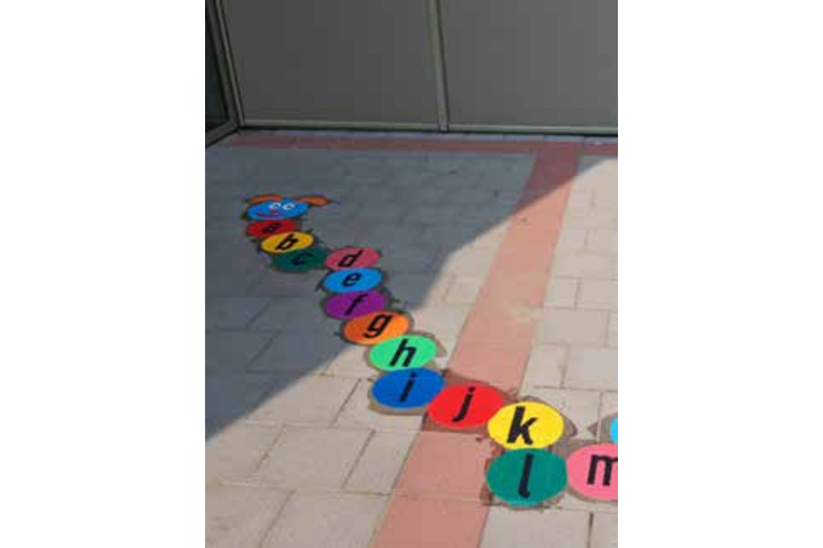 Pleinversiering Alfabetrups 1 525 x 100 cm