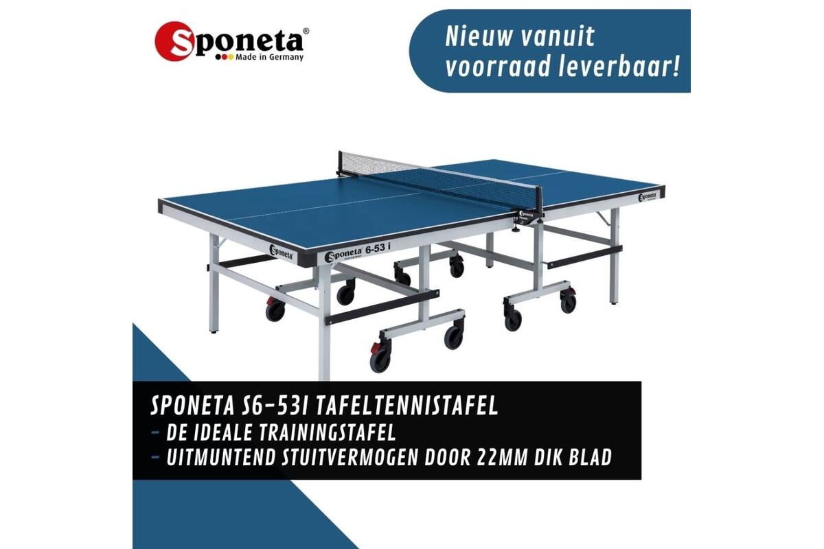 Sponeta S6-53i Tafeltennistafel indoor robuust, speelklaar