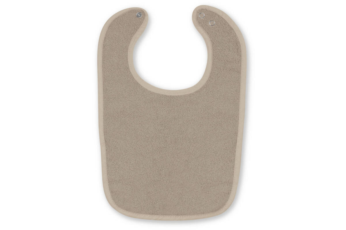 Slabbetje Drukknoop XL 6x, Taupe, 6x 30x50