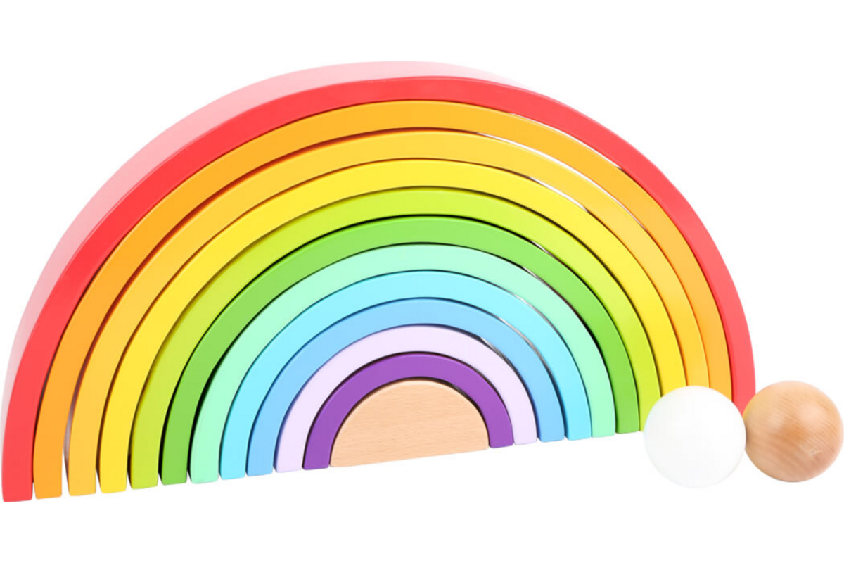 Houten Bouwblokken Regenboog XL, 14dlg.