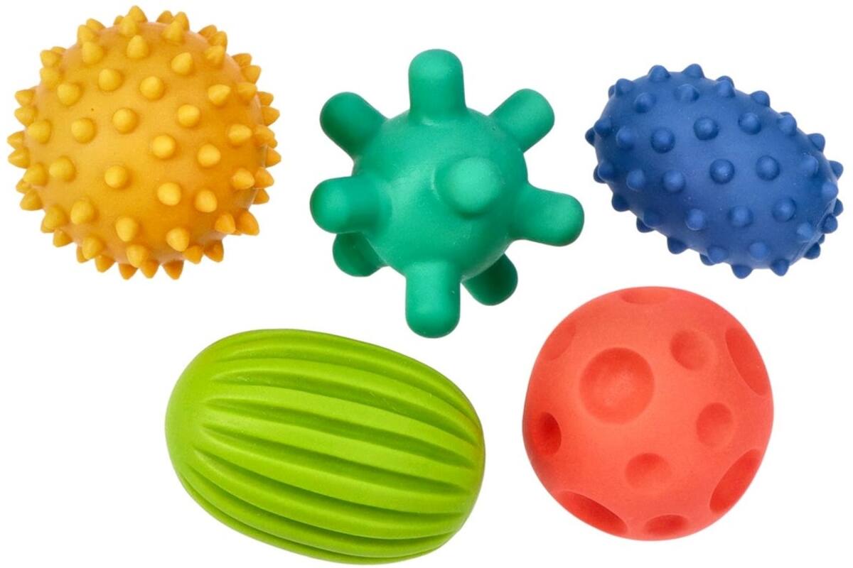 Mom's Care sensorisch speelgoed pastel ballen set - 5 stuks voor baby’s