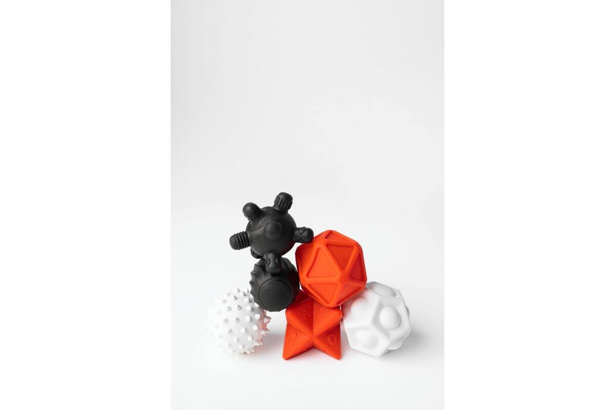 Mom's Care sensorisch speelgoed contrast ballen zwart wit 6 stuks baby