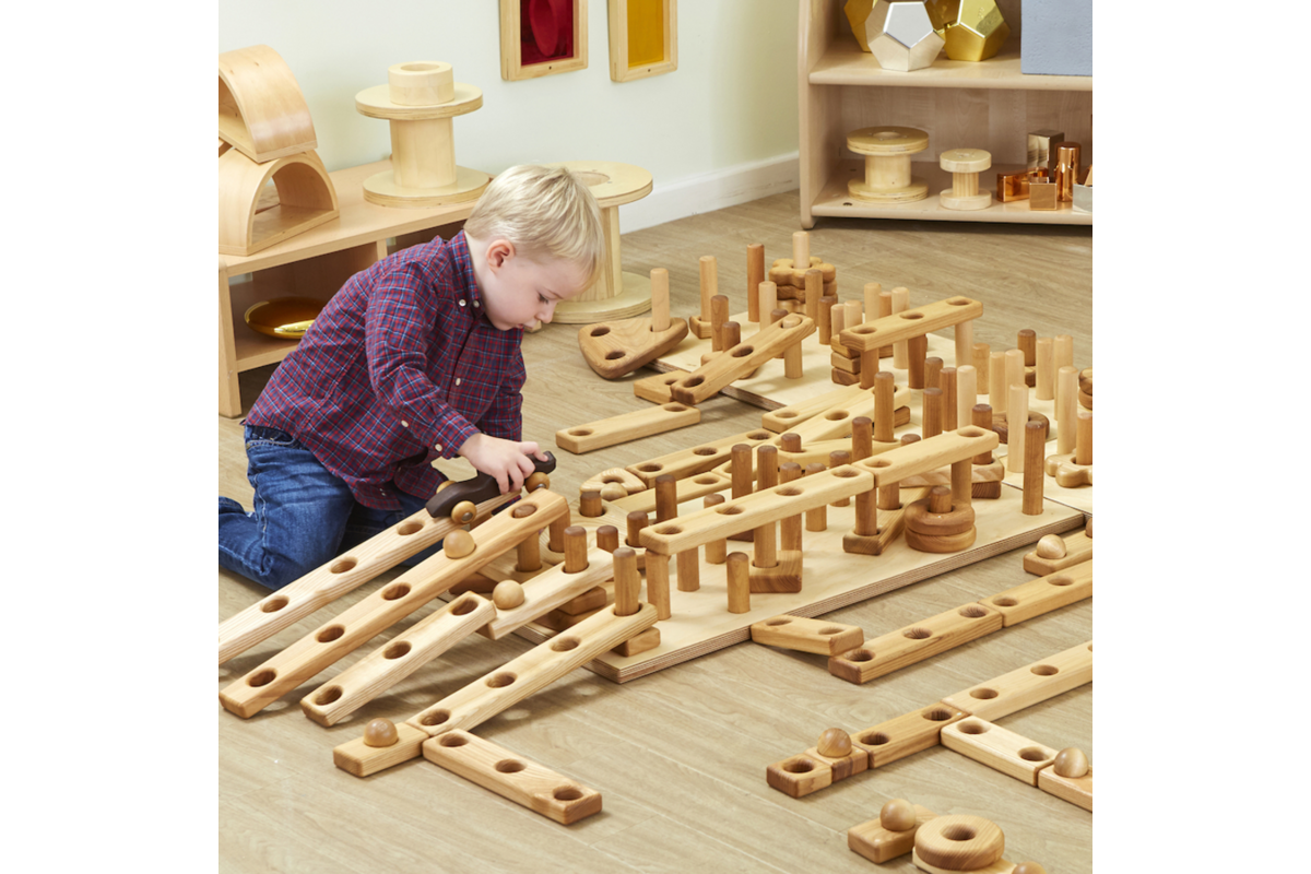 Houten Reuze Stapel en Bouwset