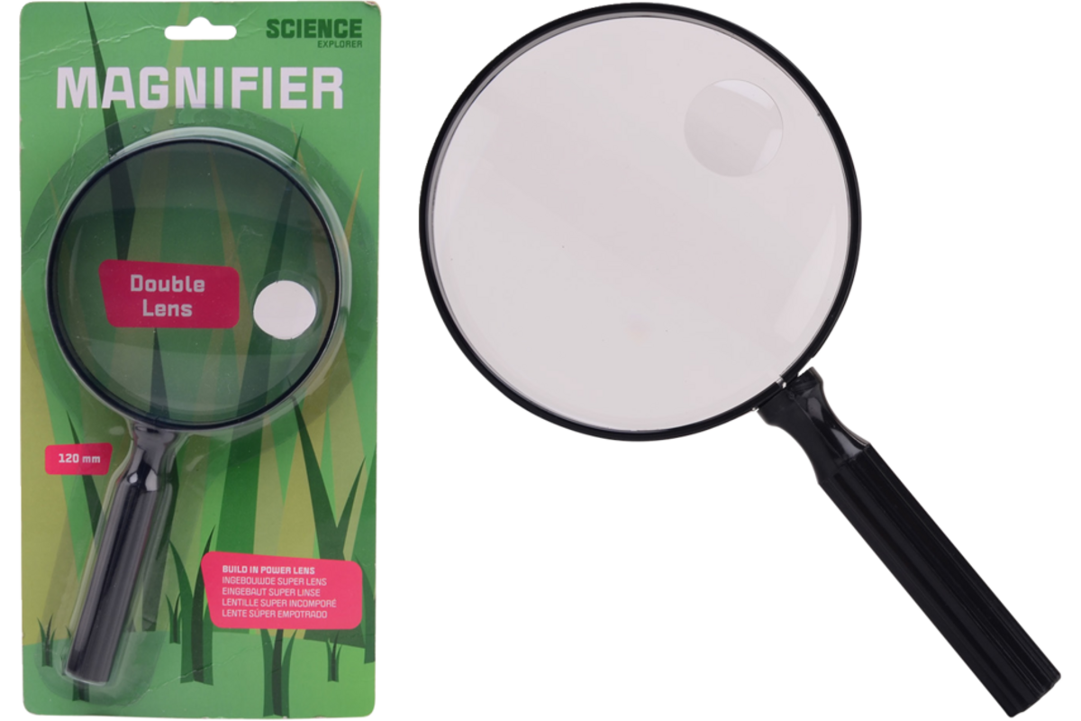 Vergrootglas met dubbele lens