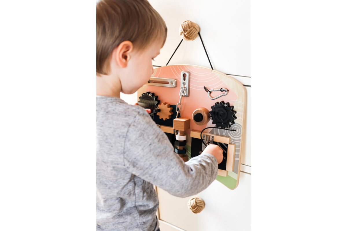 Small Foot - Houten Activiteitenbord Rotatie en Sloten