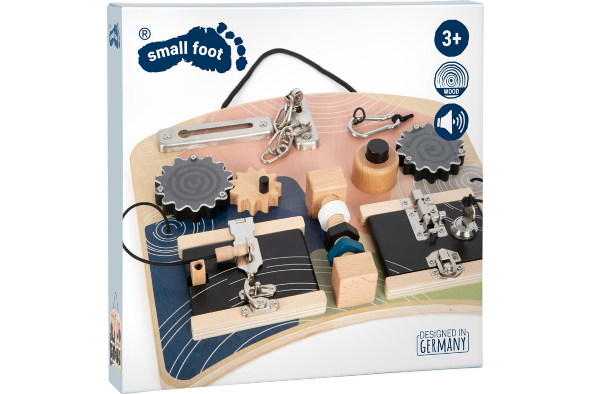 Small Foot - Houten Activiteitenbord Rotatie en Sloten