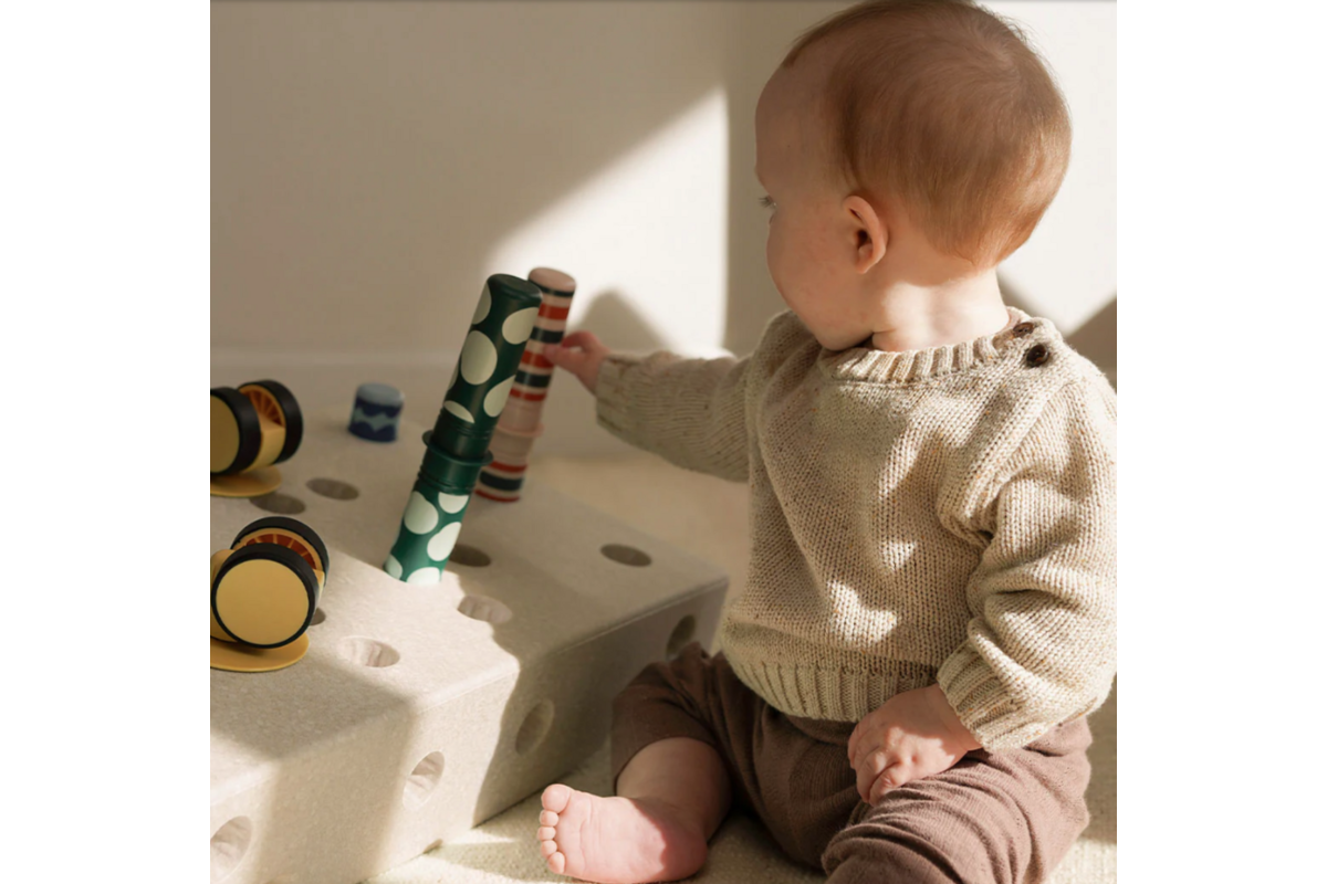 MODU | Baby activiteitenset Sand grey / Honey yellow